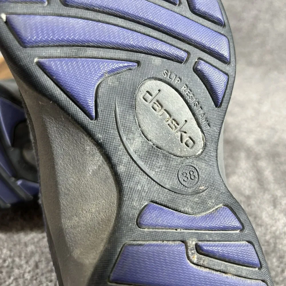 Dansko Sabrina Woman's Sz EU 38 US 7.5 Gray Purple Leather Athletic Shoes Used